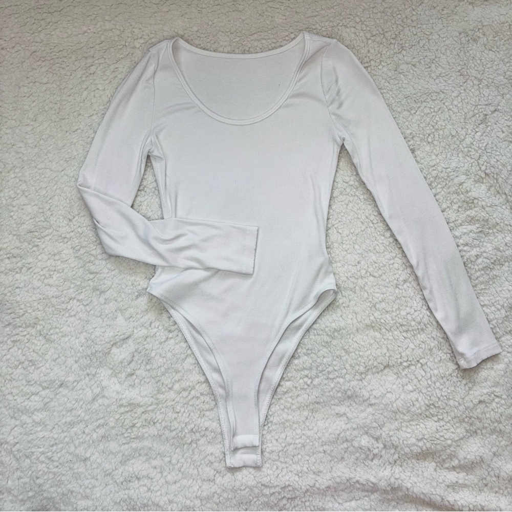 White Longsleeve Bodysuit